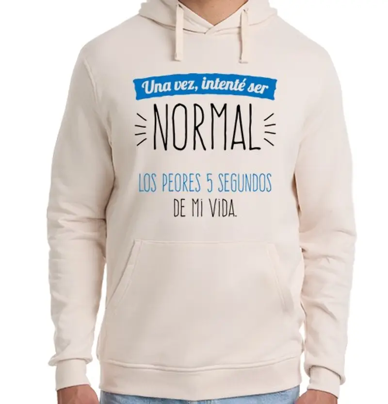 Felpa unisex con cappuccio una volta ho cercato di essere normale