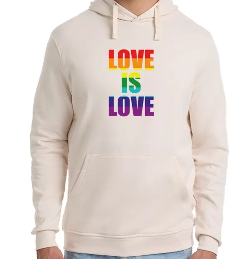 Felpa unisex con cappuccio Uomo, felpa con cappuccio, bianca