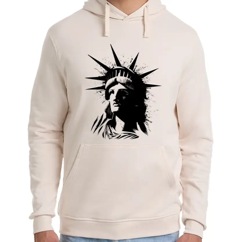 Felpa unisex con cappuccio Uomo, felpa con cappuccio, bianca