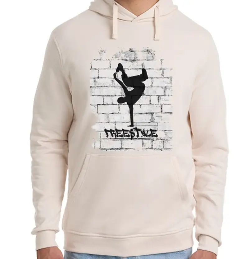 Felpa unisex con cappuccio uomo, felpa con cappuccio, bianco, stile libero