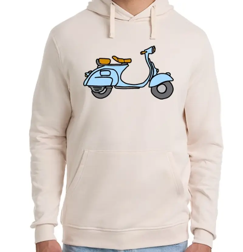 Felpa unisex con cappuccio vespa