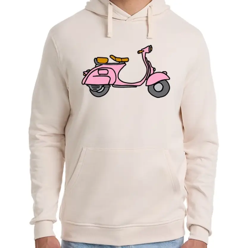 Felpa unisex con cappuccio vespa