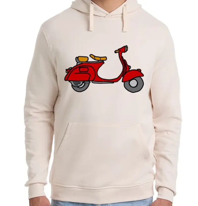 Felpa unisex con cappuccio vespa