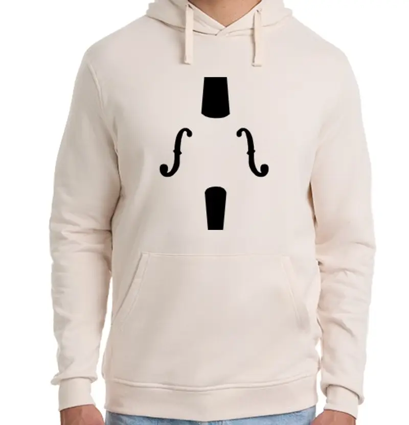 Felpa unisex con cappuccio violino