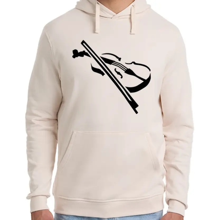 Felpa unisex con cappuccio violino violino
