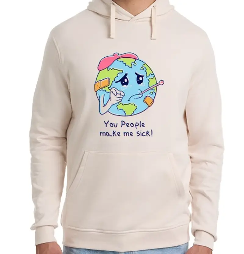 Felpa unisex con cappuccio voi mi fate ammalare