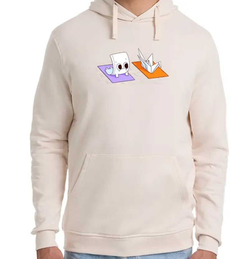 Felpa unisex con cappuccio yoga c le s