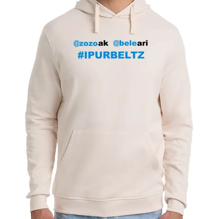 Felpa unisex con cappuccio zoz oak b elle ari ipurbeltz beltza