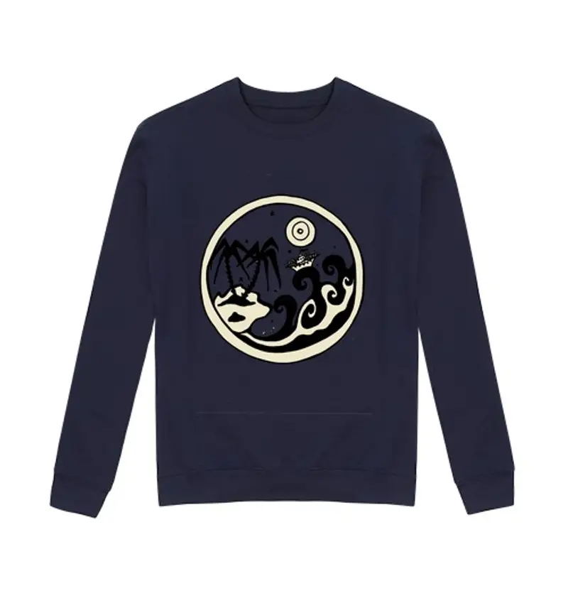 Felpa unisex creuer blanc i negre