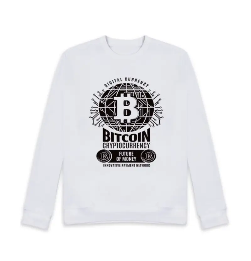 Felpa unisex criptovaluta bitcoin