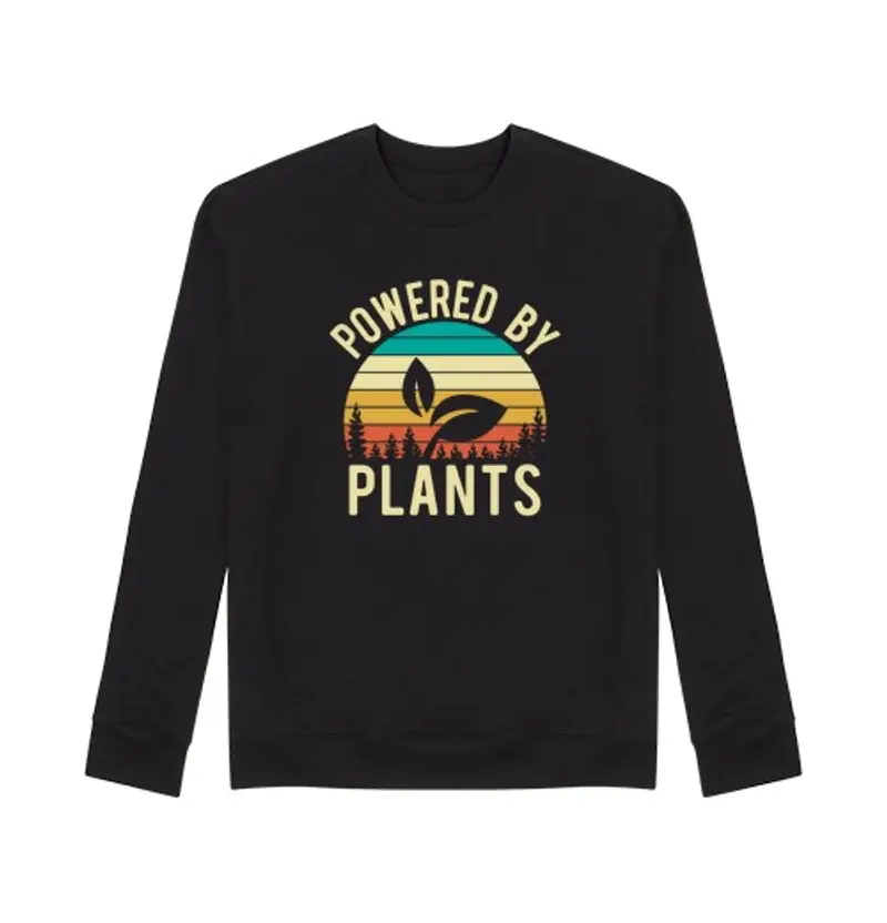 Felpa unisex divertente camicia vegana alimentata da