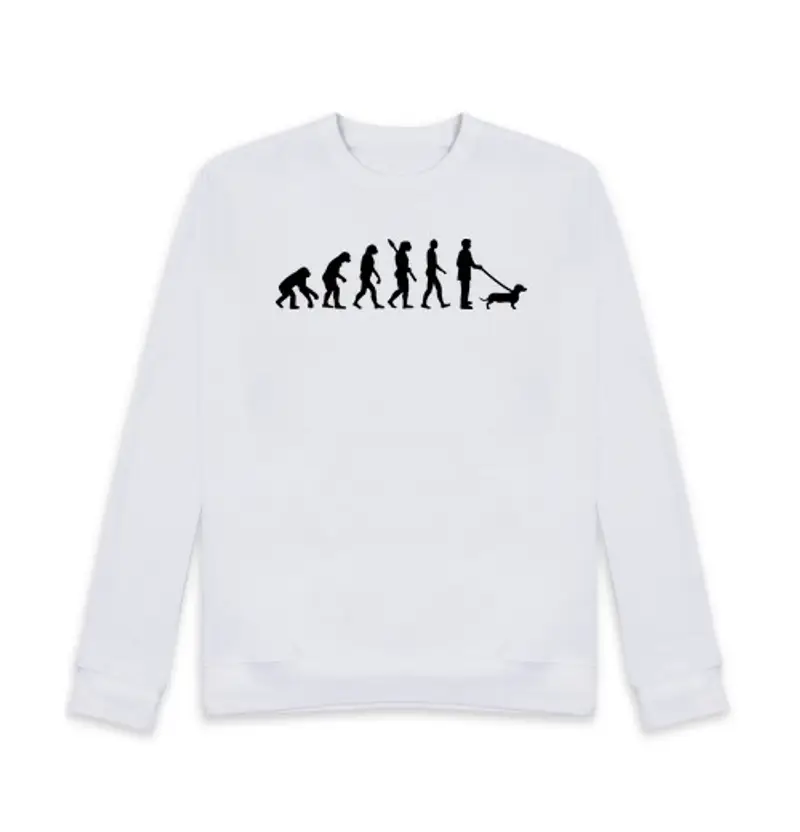 Felpa unisex evoluzione bassotto