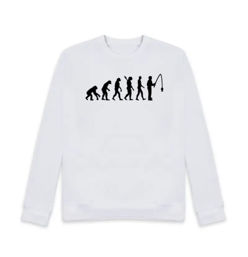 Felpa unisex evoluzione della pesca