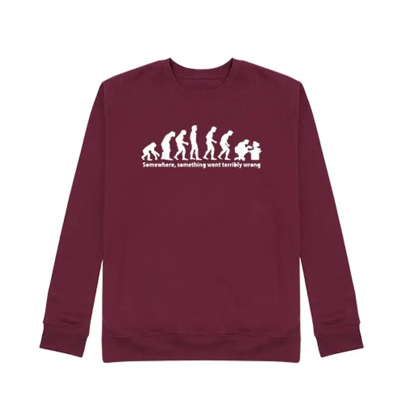 Felpa unisex evoluzione disadattato