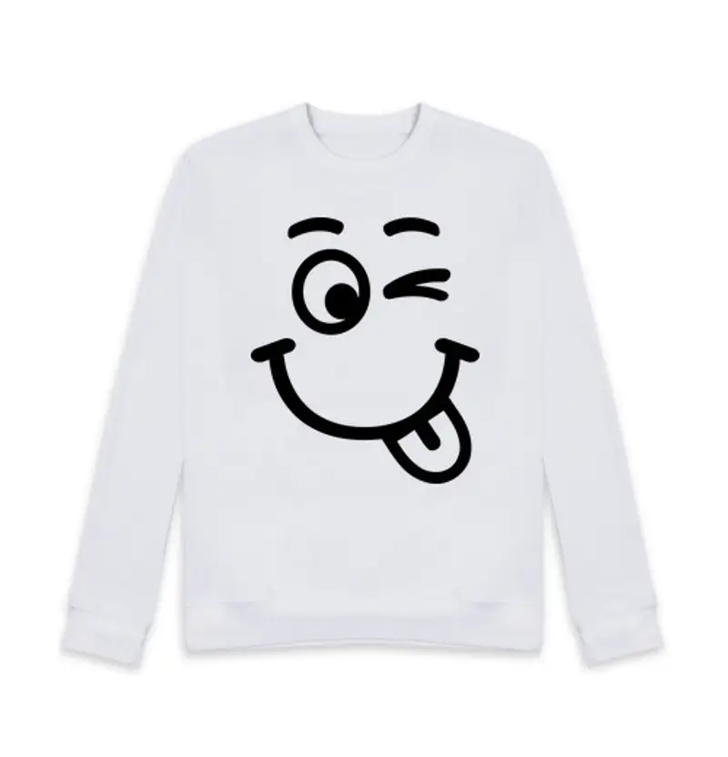 Felpa unisex faccina sorridente