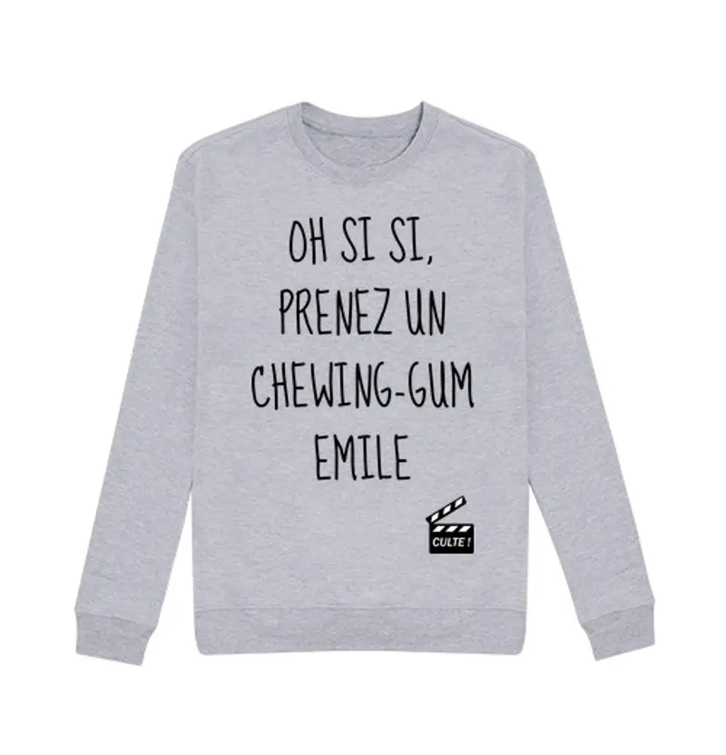 Felpa unisex fai una gomma da masticare emile - ador