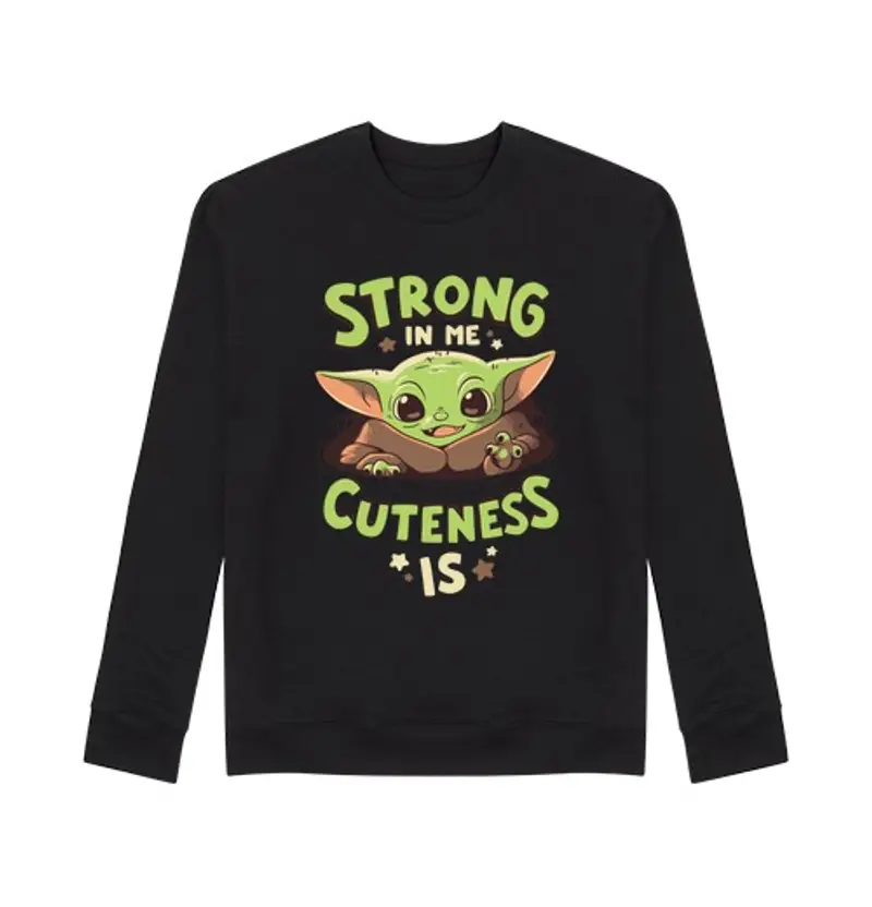 Felpa unisex felpa bebè yoda forza mandaloriana