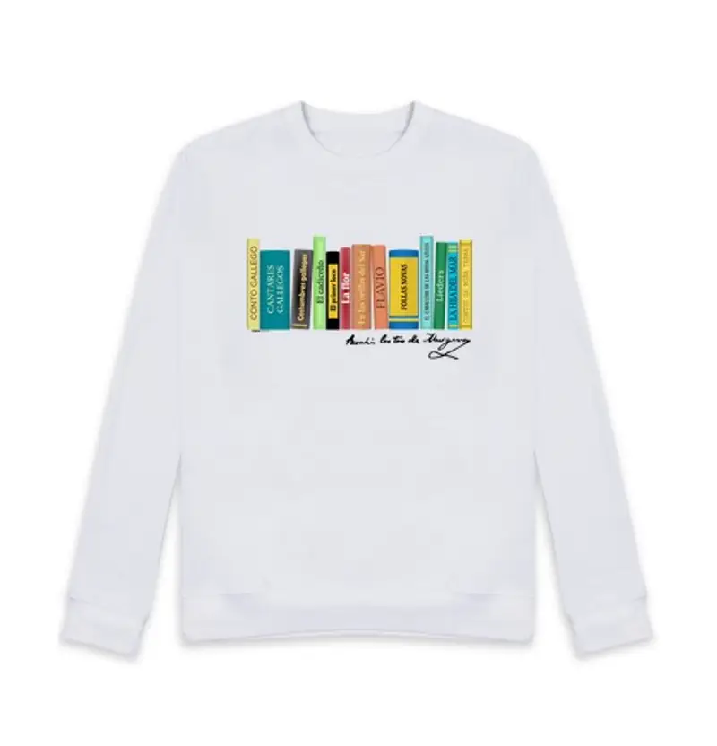 Felpa unisex felpa con libri rosalía de castro