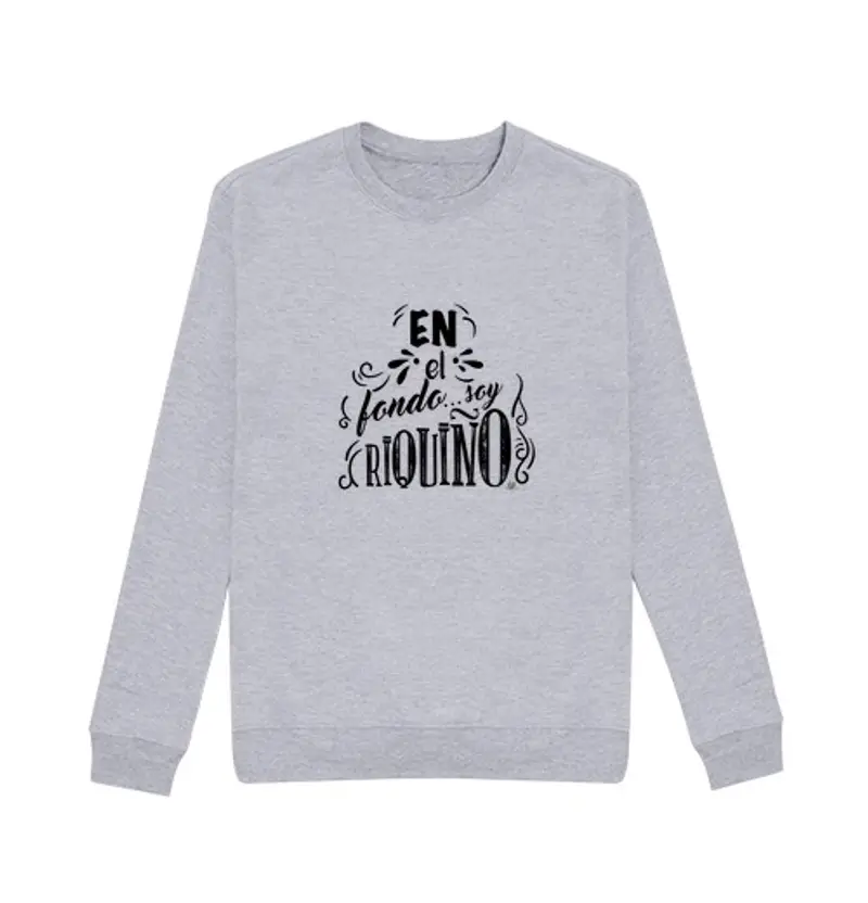 Felpa unisex felpa riquiño. grigio
