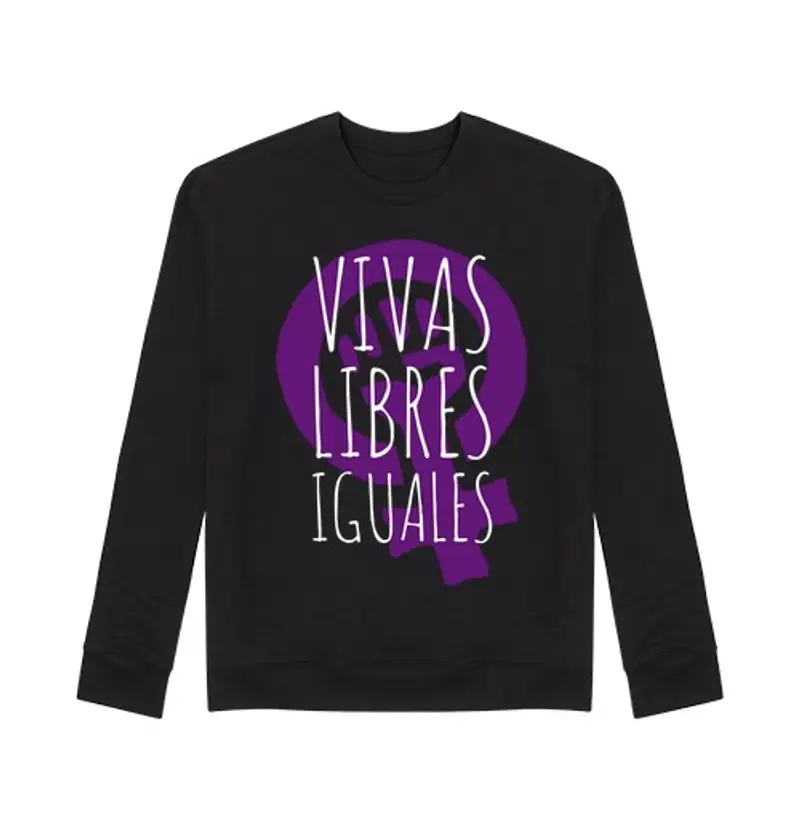 Felpa unisex felpa viva libera e uguale