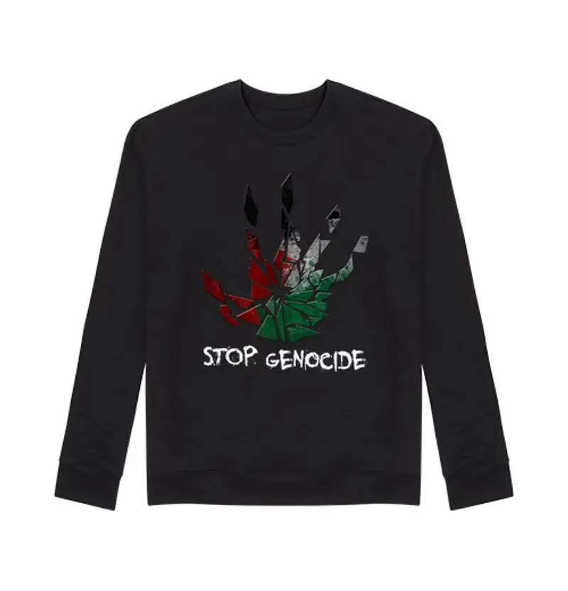 Felpa unisex fermare il genocidio