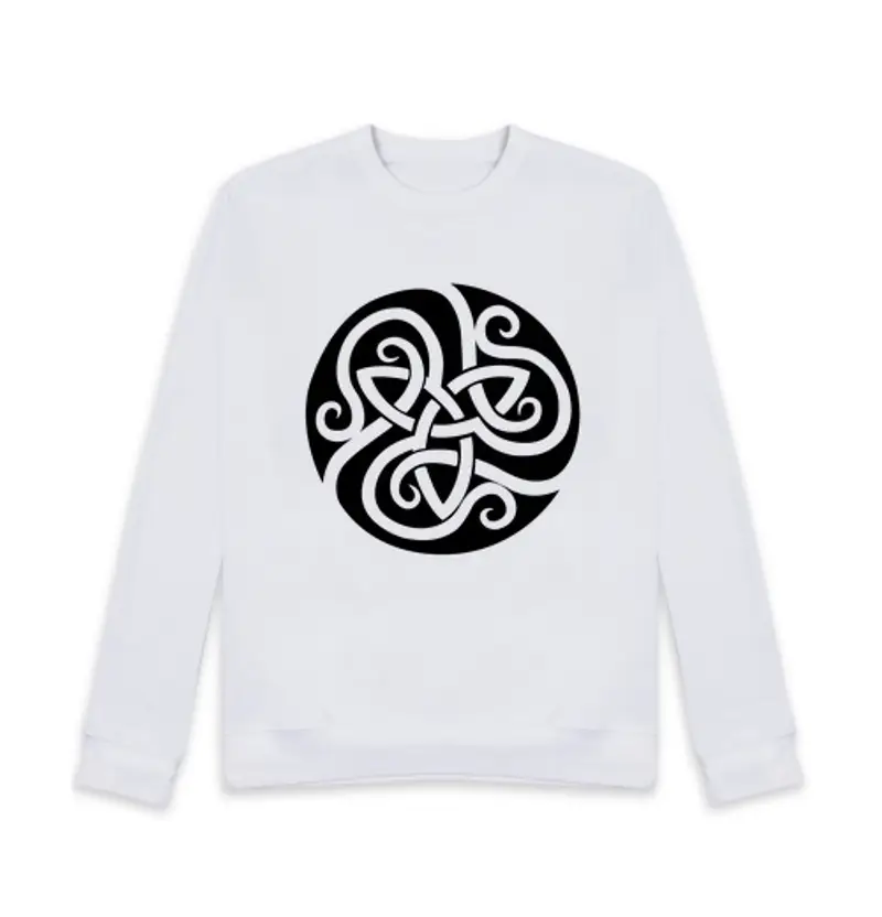 Felpa unisex fiore celtico nero