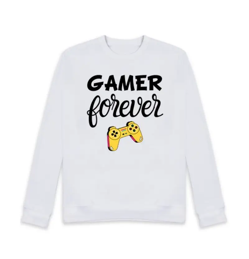 Felpa unisex gamer forever humor geek funny con sole