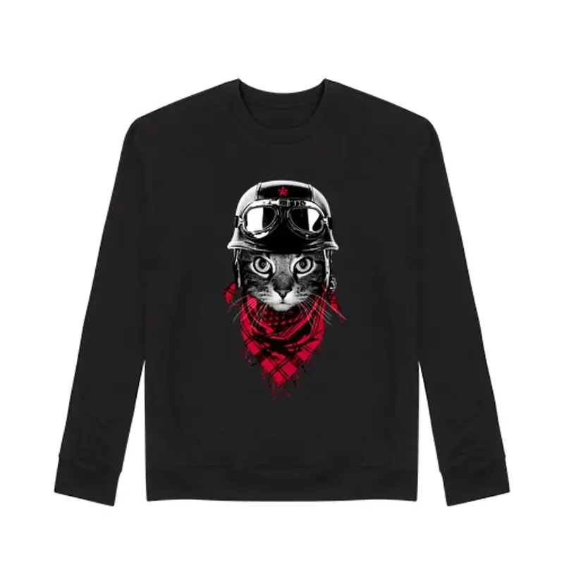 Felpa unisex gatto avventuriero