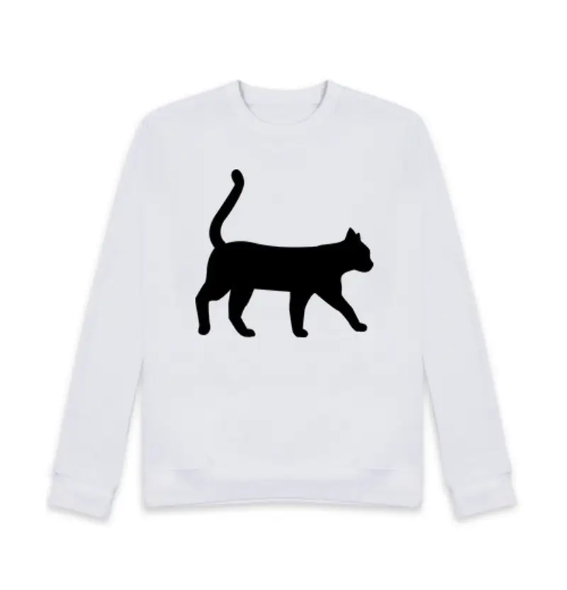Felpa unisex gatto che cammina