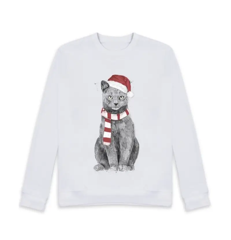 Felpa unisex gatto natale