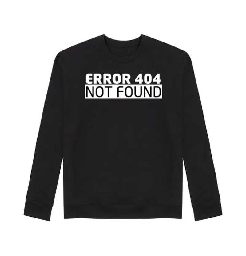 Felpa unisex Geek 404 errore
