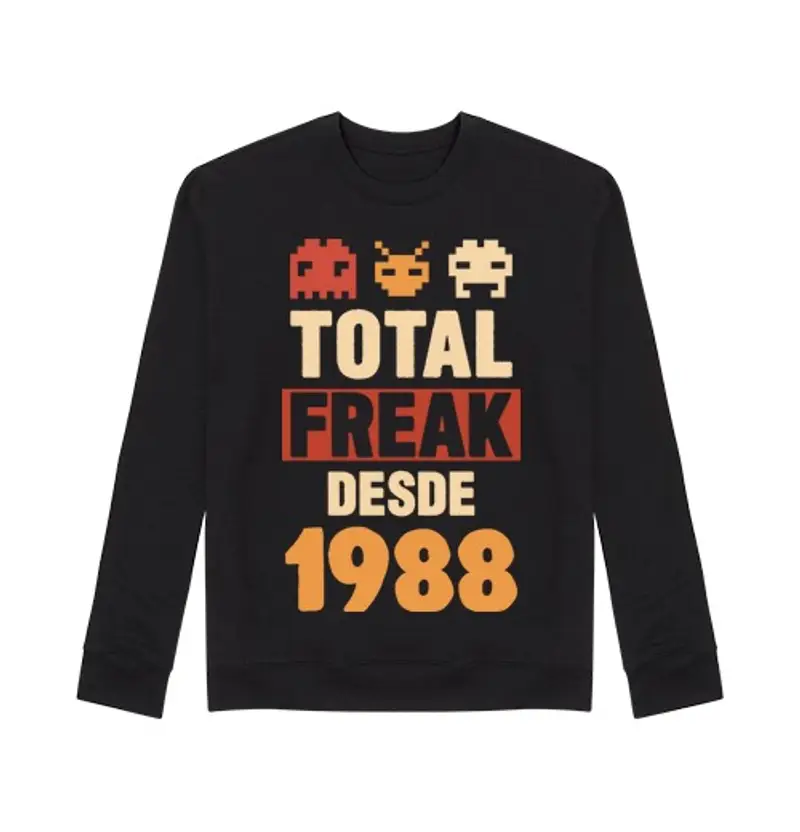 Felpa unisex geek totale dal 1988