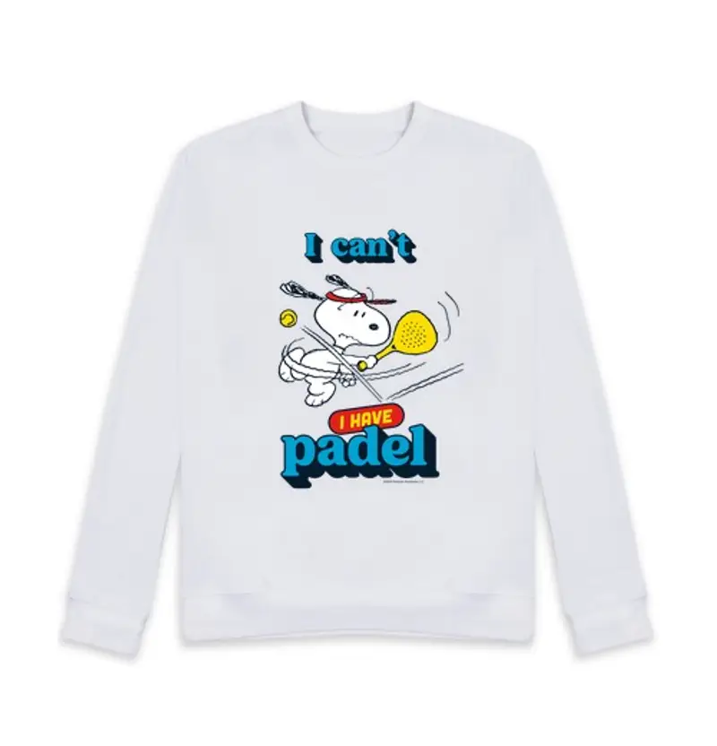 Felpa unisex I cant I have padel Snoopy v2