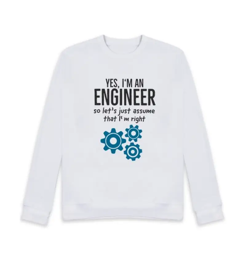 Felpa unisex ingegnere tecnico divertente dicendo pe