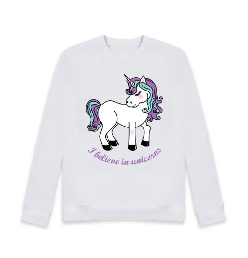 Felpa unisex io credo in unicorni