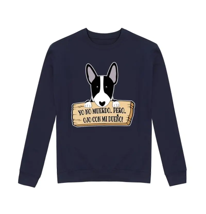 Felpa unisex io non mordo .. ma .. occhio con il mio padrone