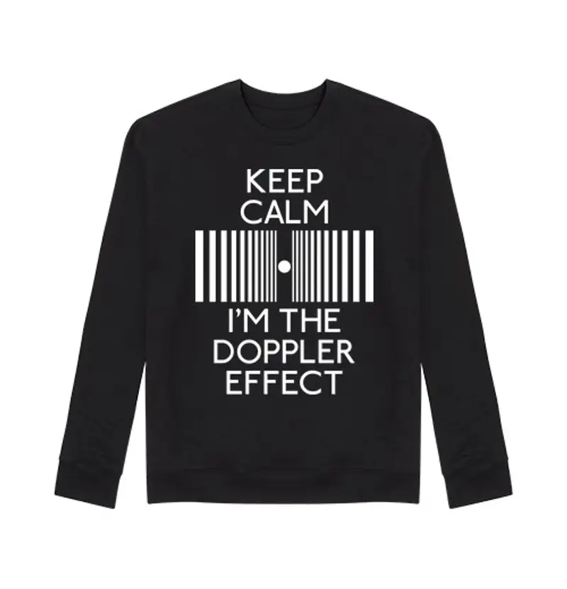Felpa unisex keep calm io sono il doppler effect