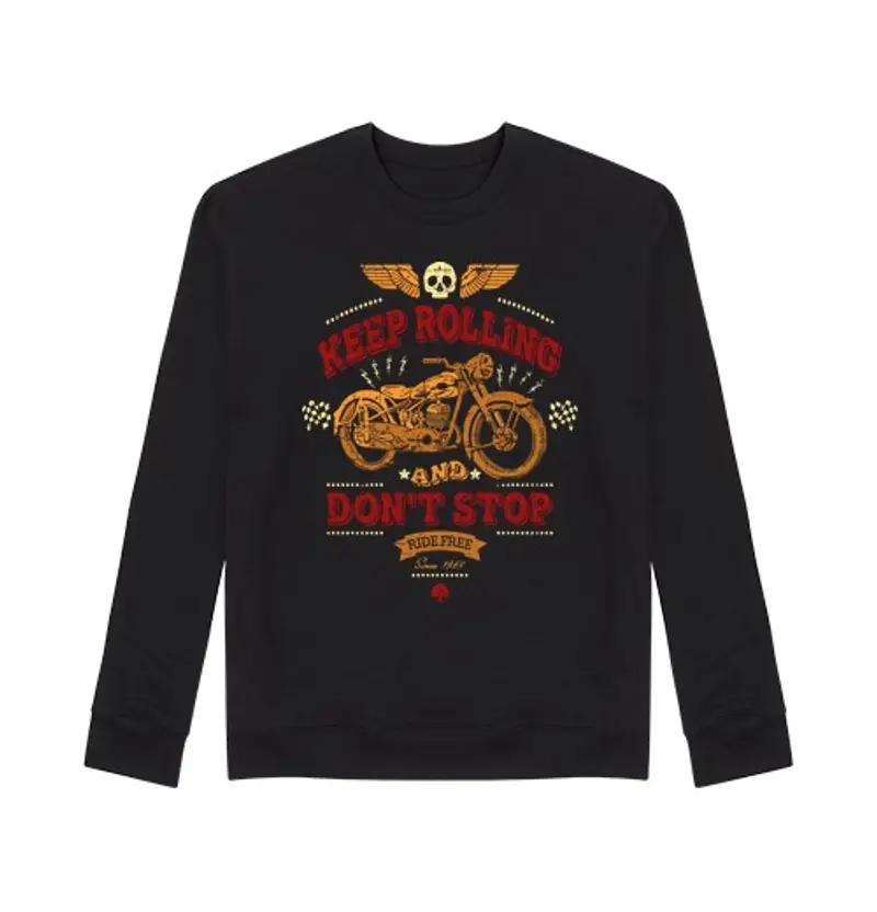 Felpa unisex keep giochi di ruolo e non fermarti