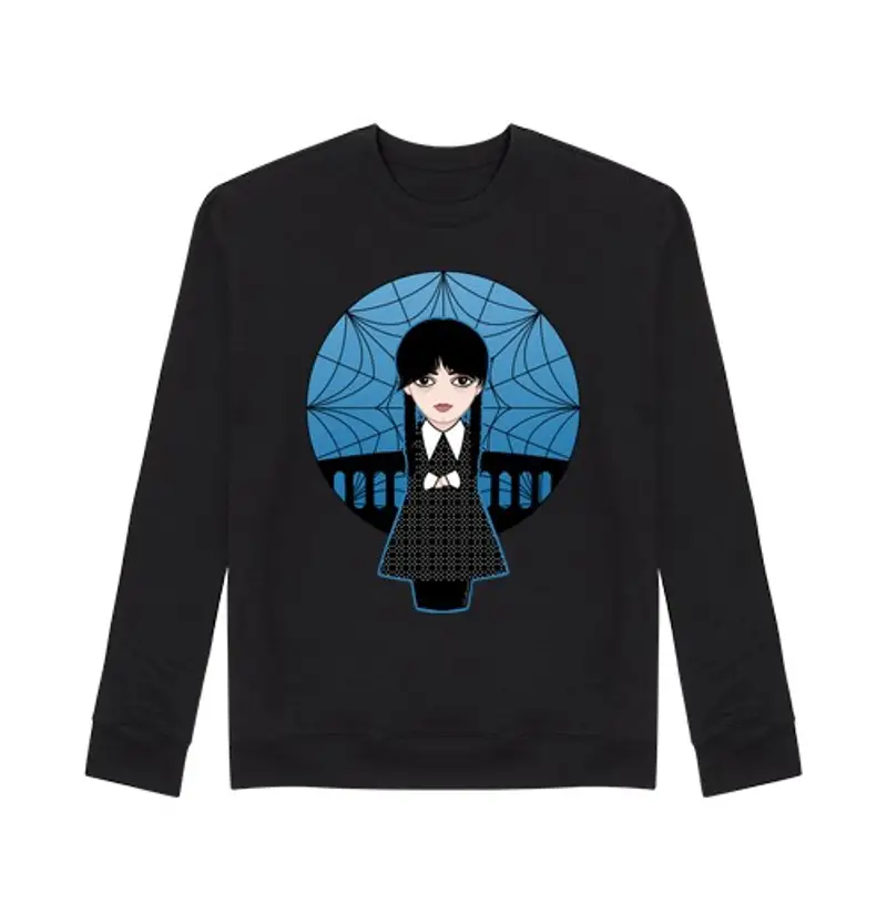Felpa unisex kokeshi mercoledì les addams
