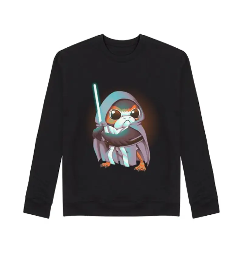Felpa unisex l'ultimo porg - maestro jedi, forza