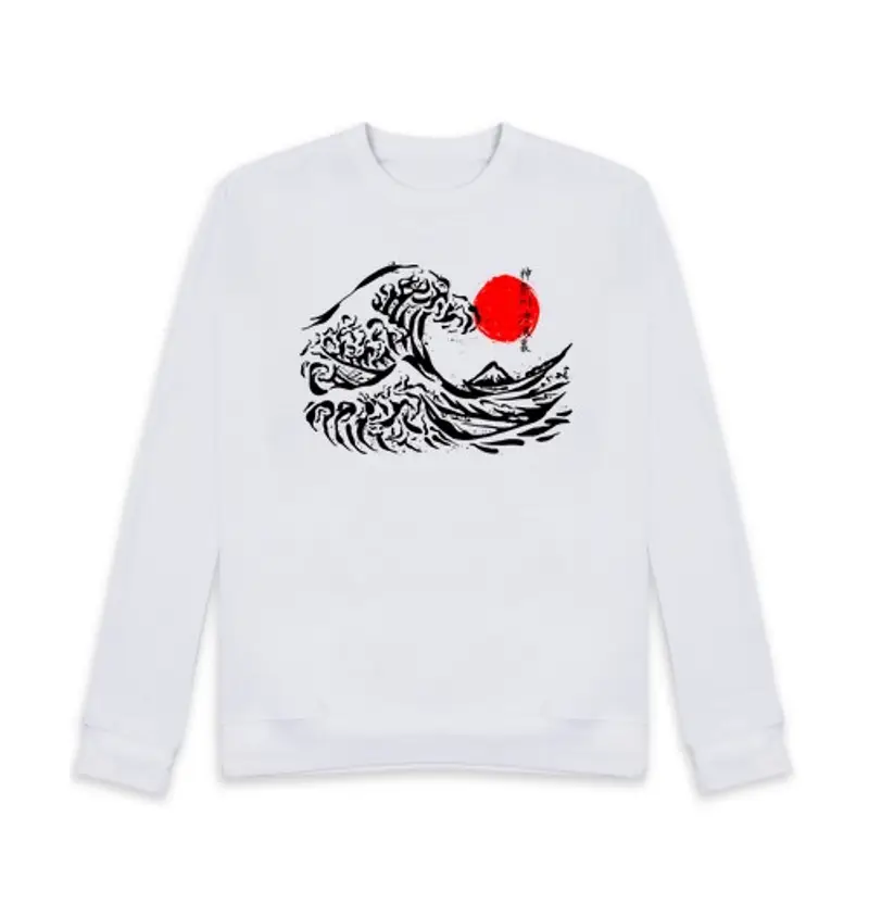 Felpa unisex la grande ondata di Kanagawa