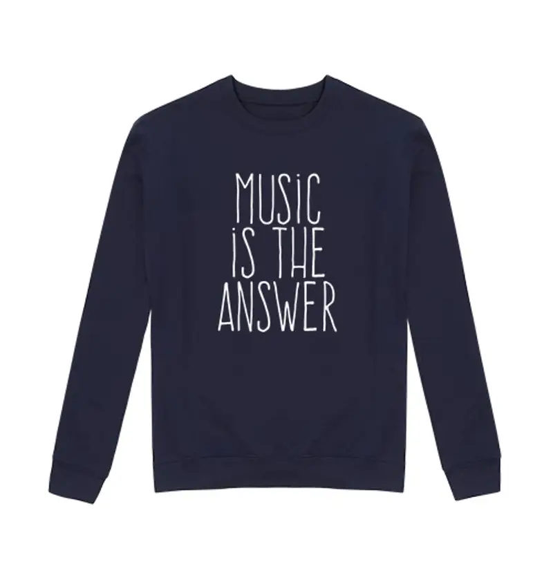 Felpa unisex la musica è la risposta