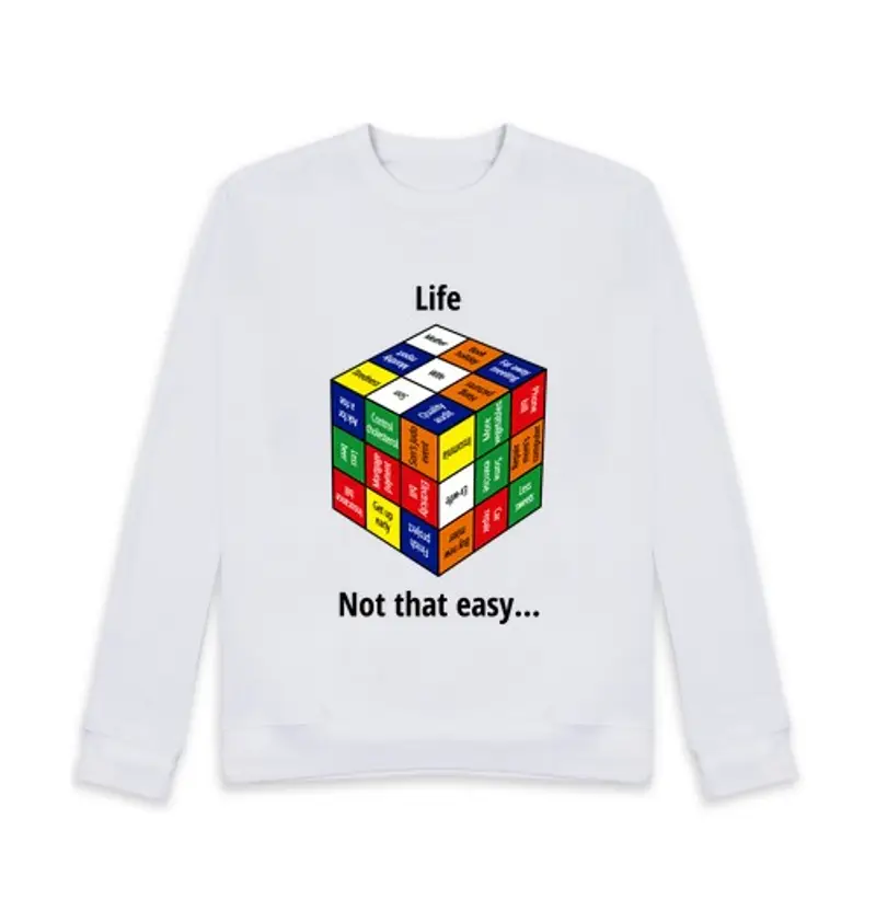 Felpa unisex la vita: not t hat facile