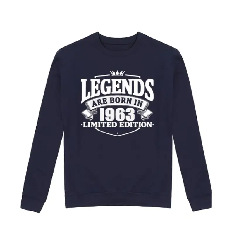 Felpa unisex le leggende nascono nel 1963