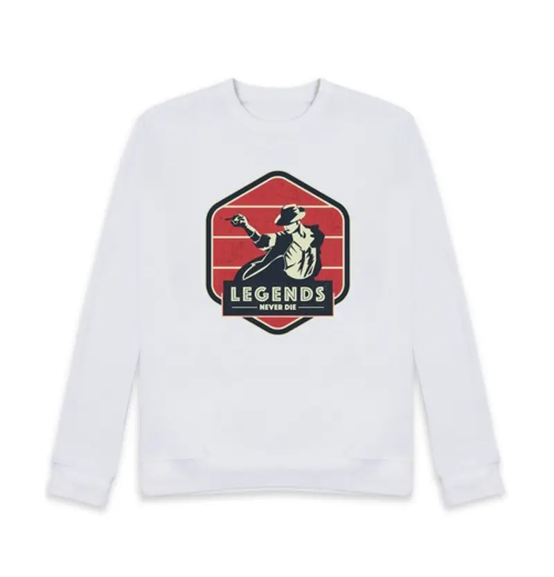 Felpa unisex le leggende non muoiono mai - michael j