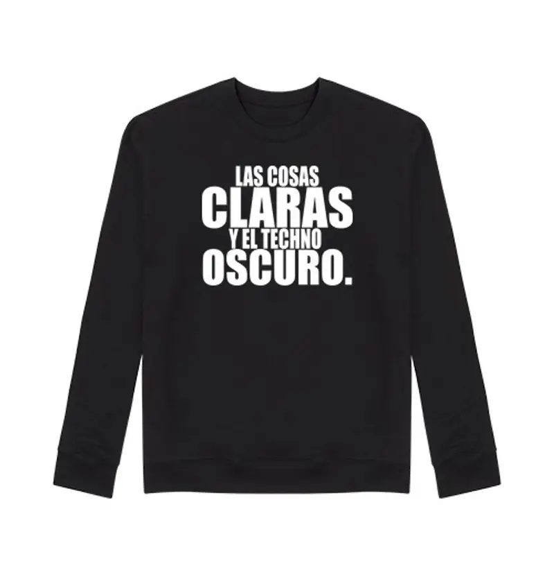 Felpa unisex le record di techno scuro dritto