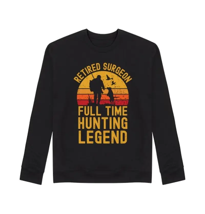 Felpa unisex leggenda della caccia al chirurgo in pe