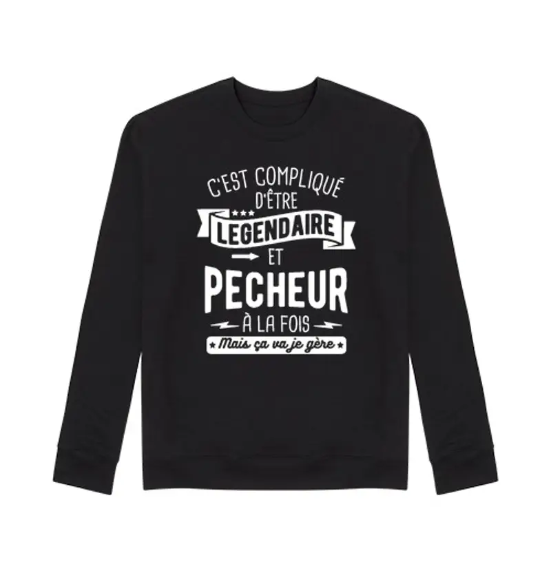 Felpa unisex leggendario e pescatore alla volta