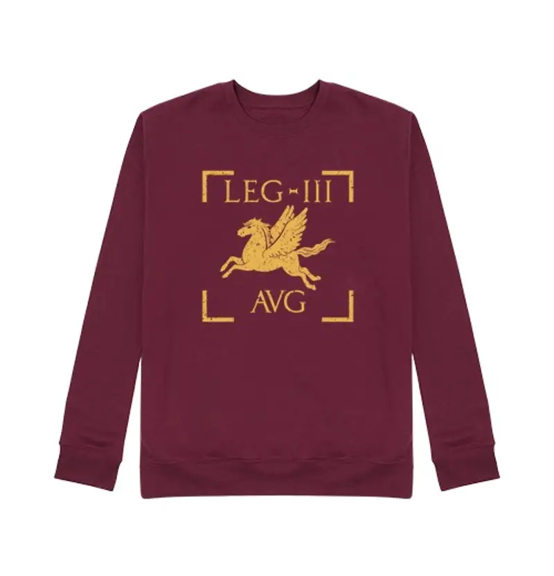 Felpa unisex legio iii augusta pegasus emblema legio