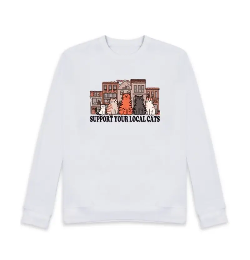 Felpa unisex les all gatto los